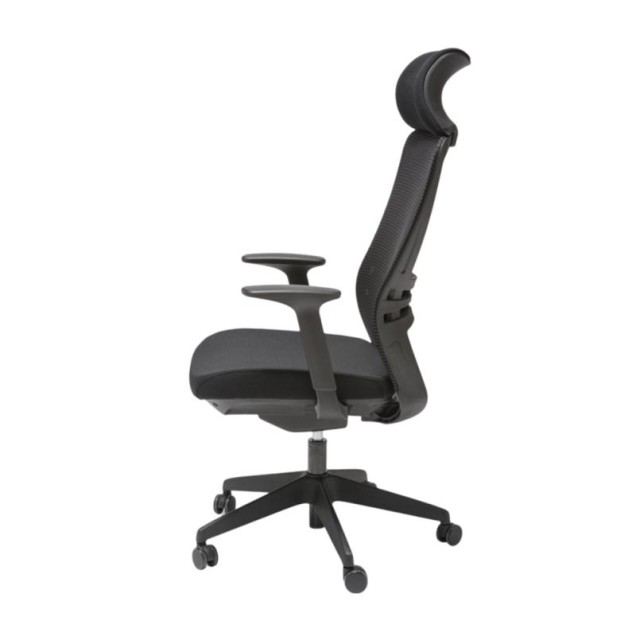 Ergonomska kancelarijska stolica Aries Štof/Crna