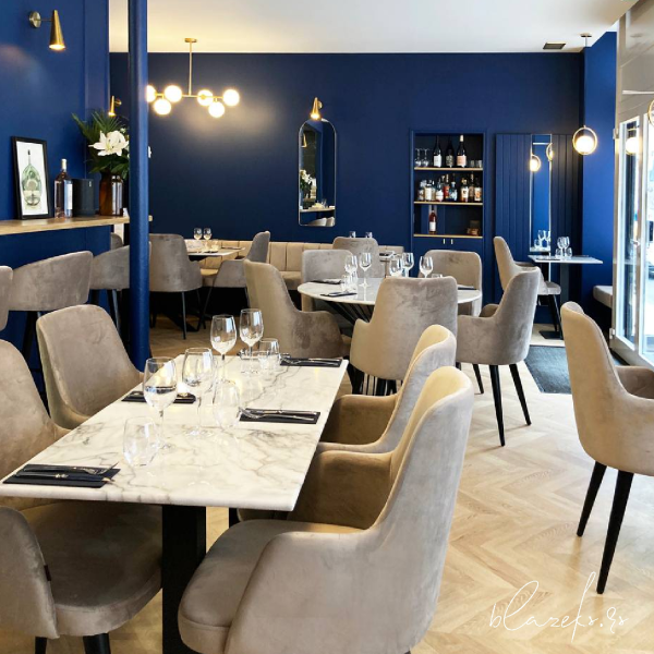 Trpezarijska stolica Ancona Štof/Amsterdam 14/Crna