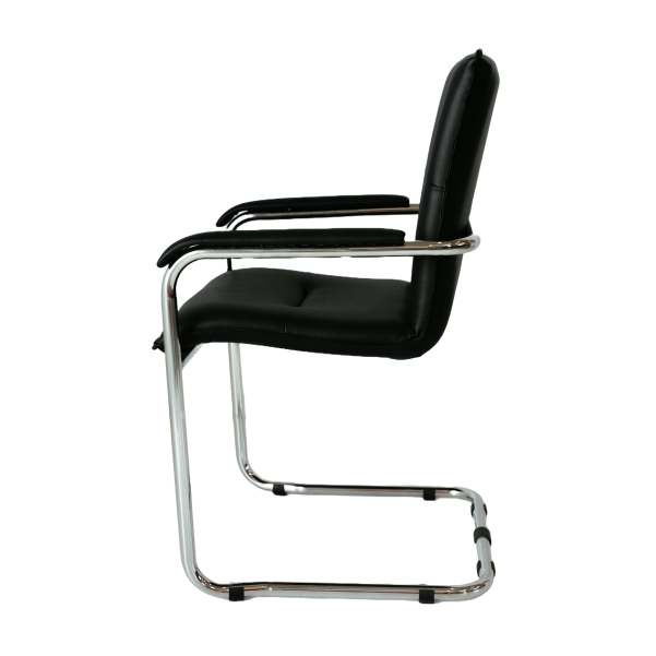 Silla S Chrom Eko koža/Crna